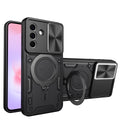 Samsung Galaxy A27 5G Ring Kickstand Case w/ Camera Cover [Black] - Black