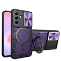 Samsung Galaxy A27 5G Ring Kickstand Case w/ Camera Cover [Purple] - Purple