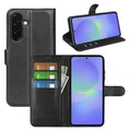 Wallet Case for Samsung Galaxy A37 5G – PU Leather Flip Cover with Card Holder & Stand [Black] - Black