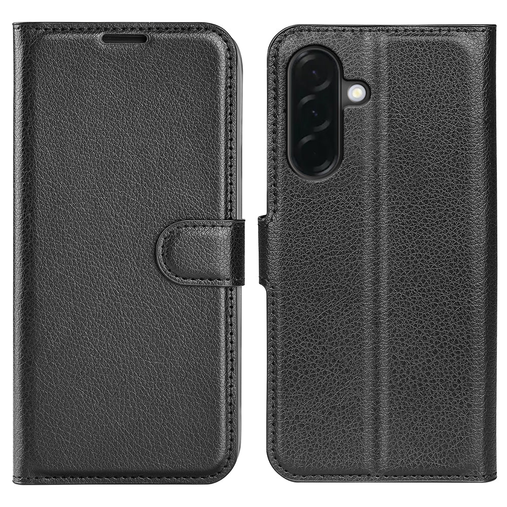 Wallet Case for Samsung Galaxy A37 5G – PU Leather Flip Cover with Card Holder & Stand [Black]
