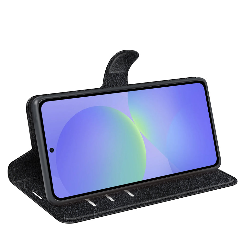Wallet Case for Samsung Galaxy A37 5G – PU Leather Flip Cover with Card Holder & Stand [Black]