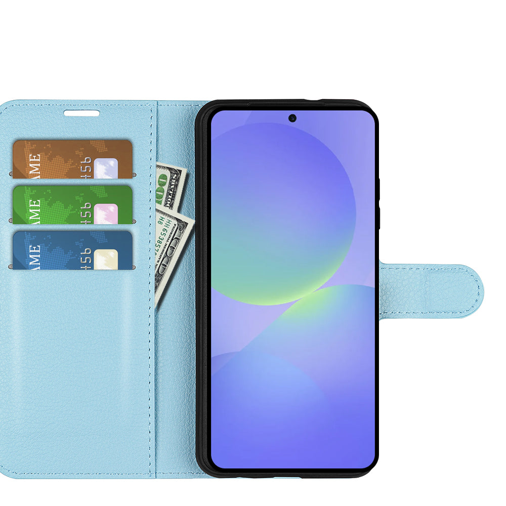 Wallet Case for Samsung Galaxy A37 5G – PU Leather Flip Cover with Card Holder & Stand [LightBlue]