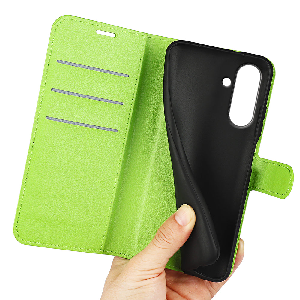 Wallet Case for Samsung Galaxy A37 5G – PU Leather Flip Cover with Card Holder & Stand [Green]