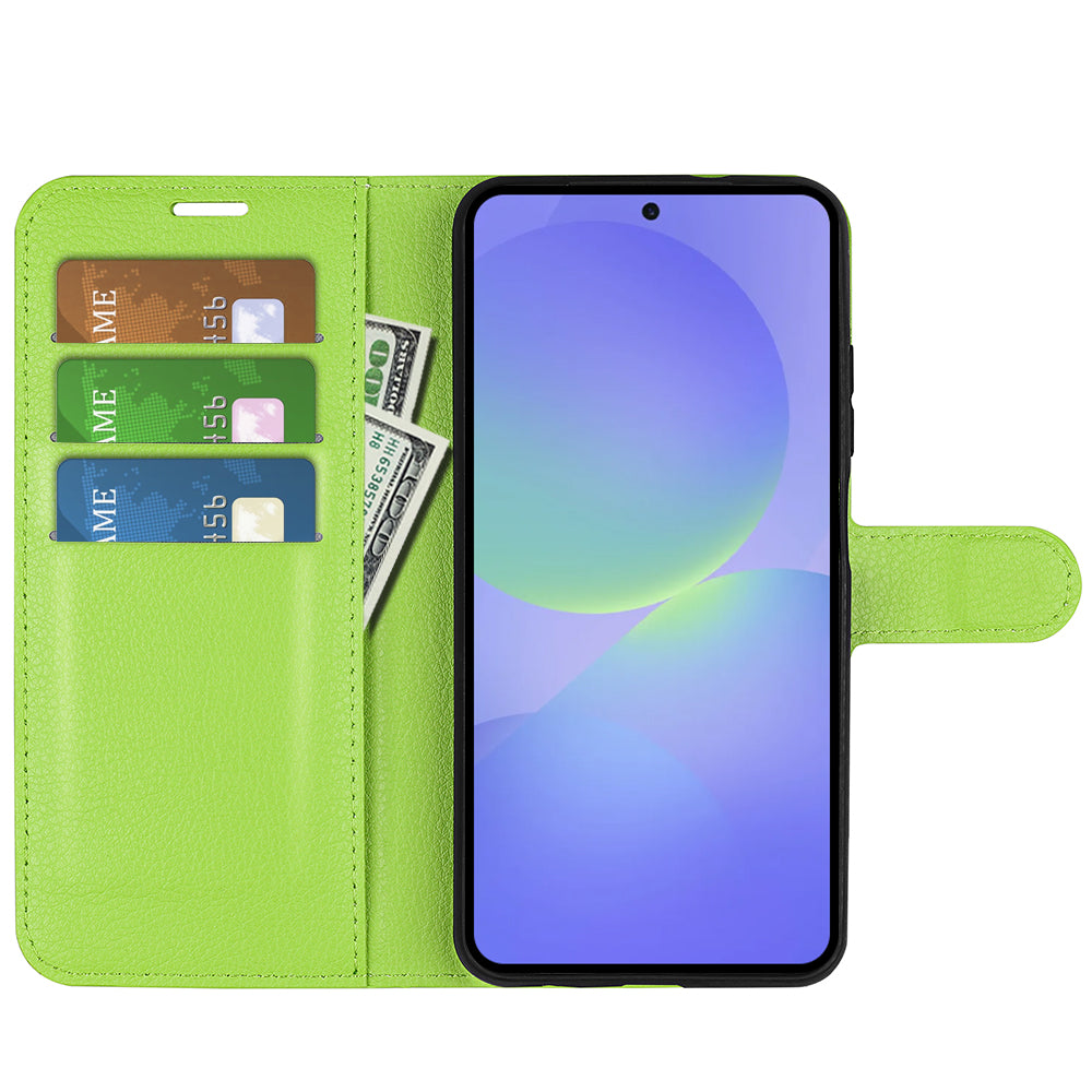 Wallet Case for Samsung Galaxy A37 5G – PU Leather Flip Cover with Card Holder & Stand [Green]