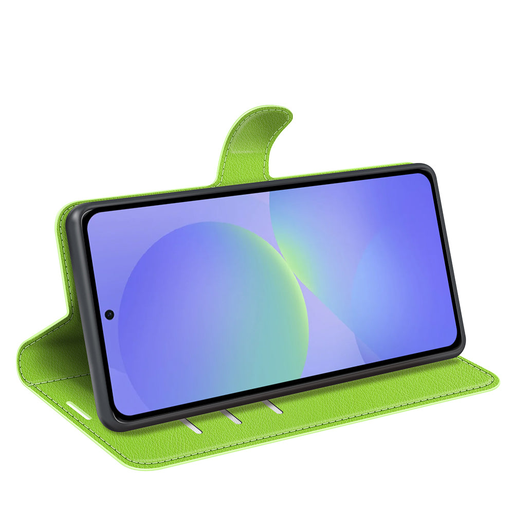 Wallet Case for Samsung Galaxy A37 5G – PU Leather Flip Cover with Card Holder & Stand [Green]