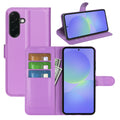 Wallet Case for Samsung Galaxy A37 5G – PU Leather Flip Cover with Card Holder & Stand [Purple] - Purple