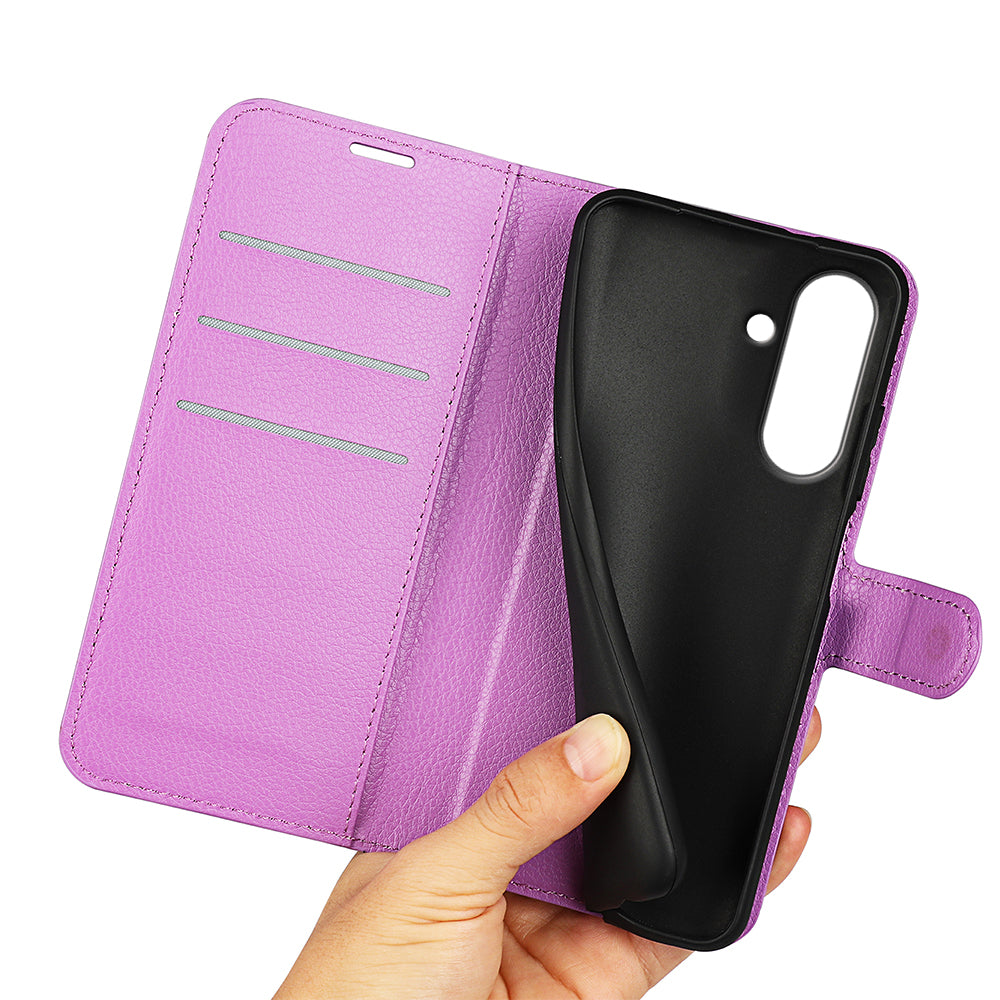 Wallet Case for Samsung Galaxy A37 5G – PU Leather Flip Cover with Card Holder & Stand [Purple]