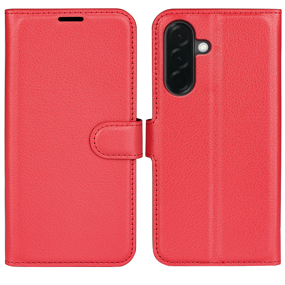 Wallet Case for Samsung Galaxy A37 5G – PU Leather Flip Cover with Card Holder & Stand [Red]