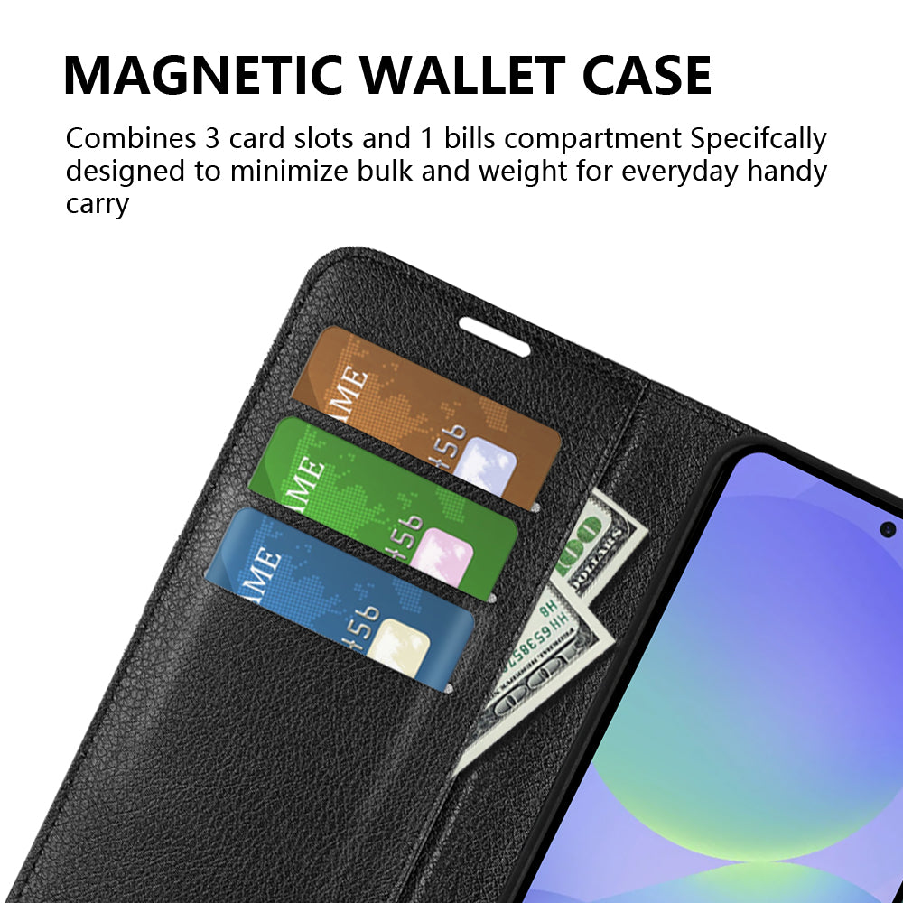 Wallet Case for Samsung Galaxy A37 5G – PU Leather Flip Cover with Card Holder & Stand [Red]
