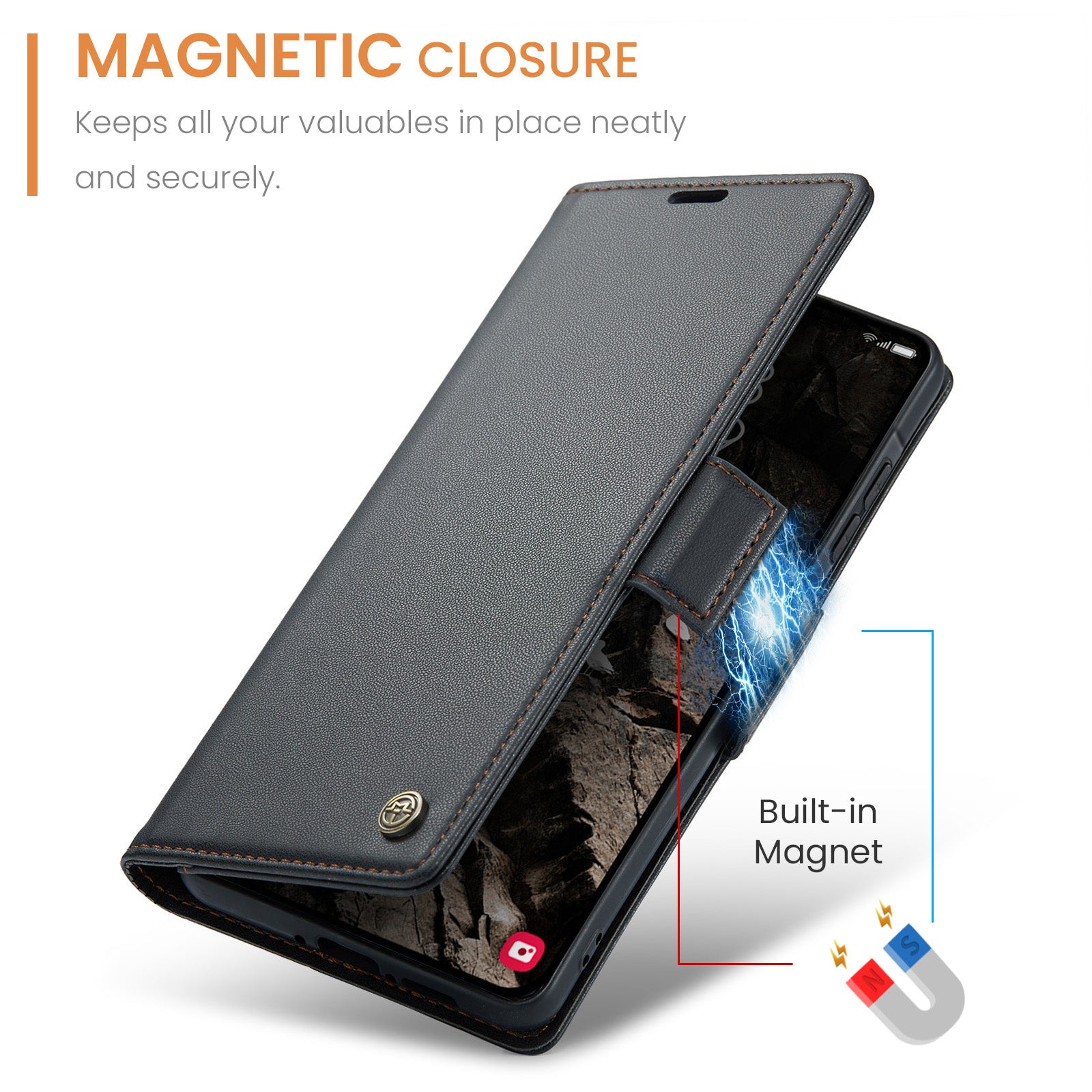 Samsung Galaxy A37 5G CaseMe Retro Wallet Case [Black]