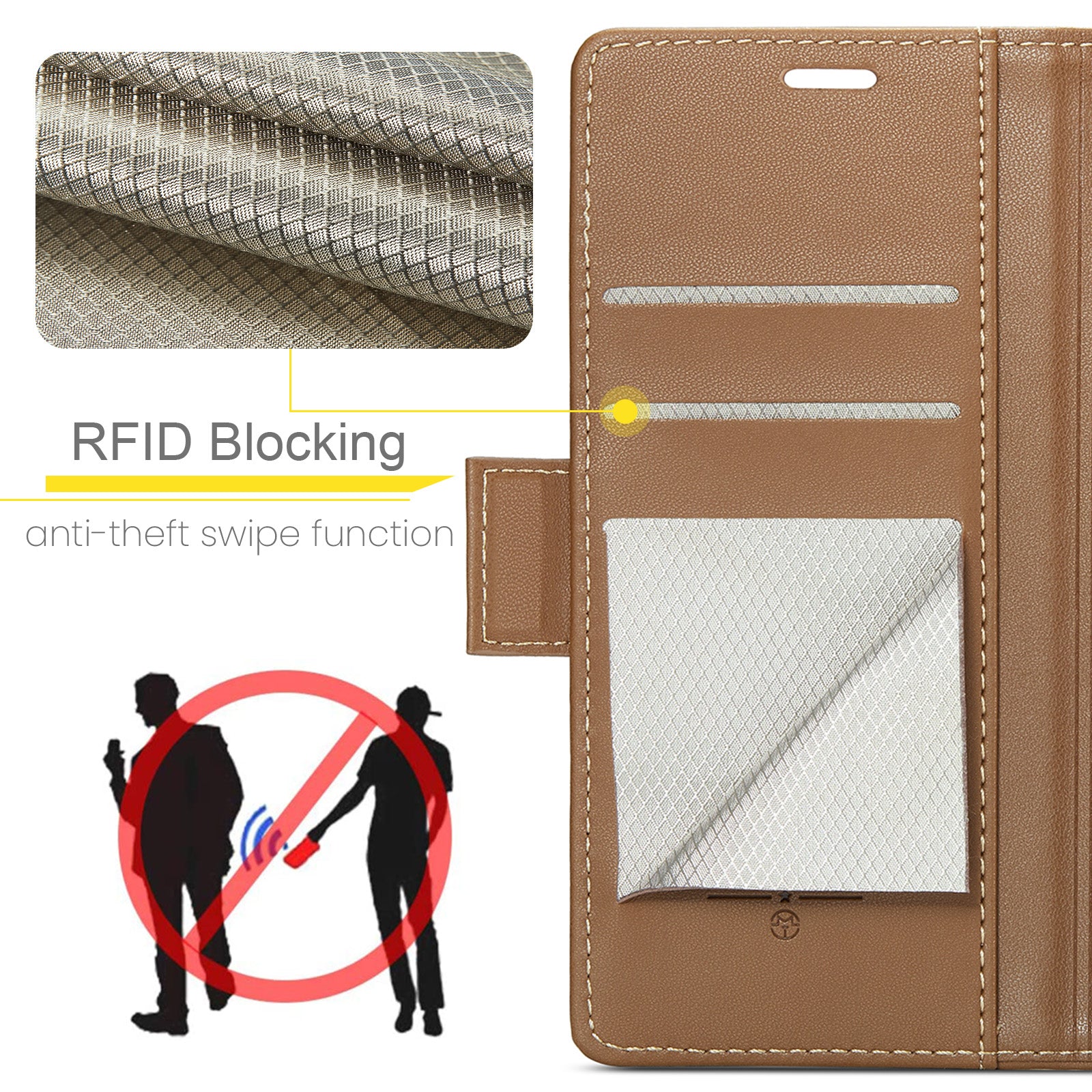 Samsung Galaxy A37 5G CaseMe Retro Wallet Case [Brown]