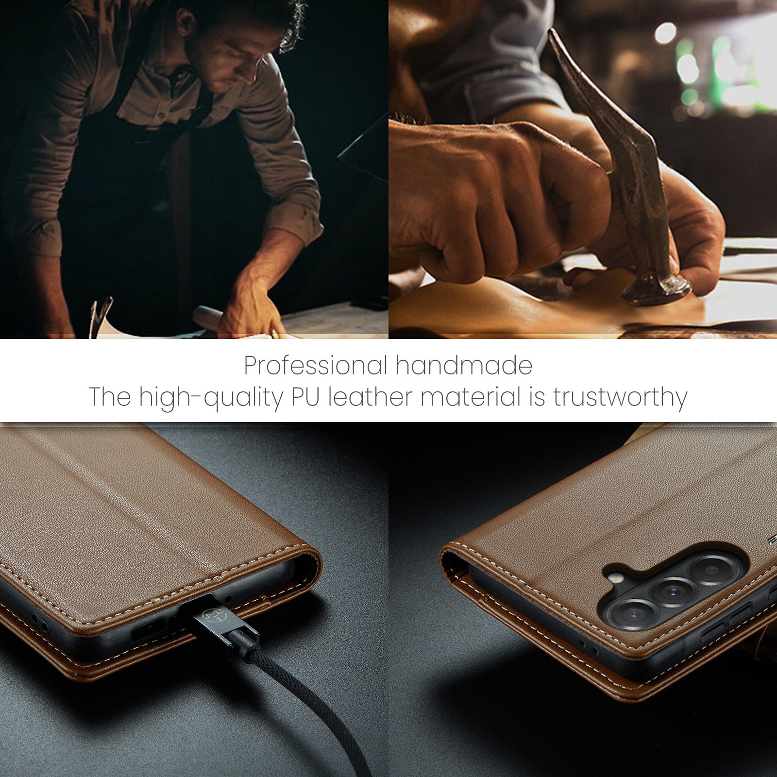 Samsung Galaxy A37 5G CaseMe Retro Wallet Case [Brown]