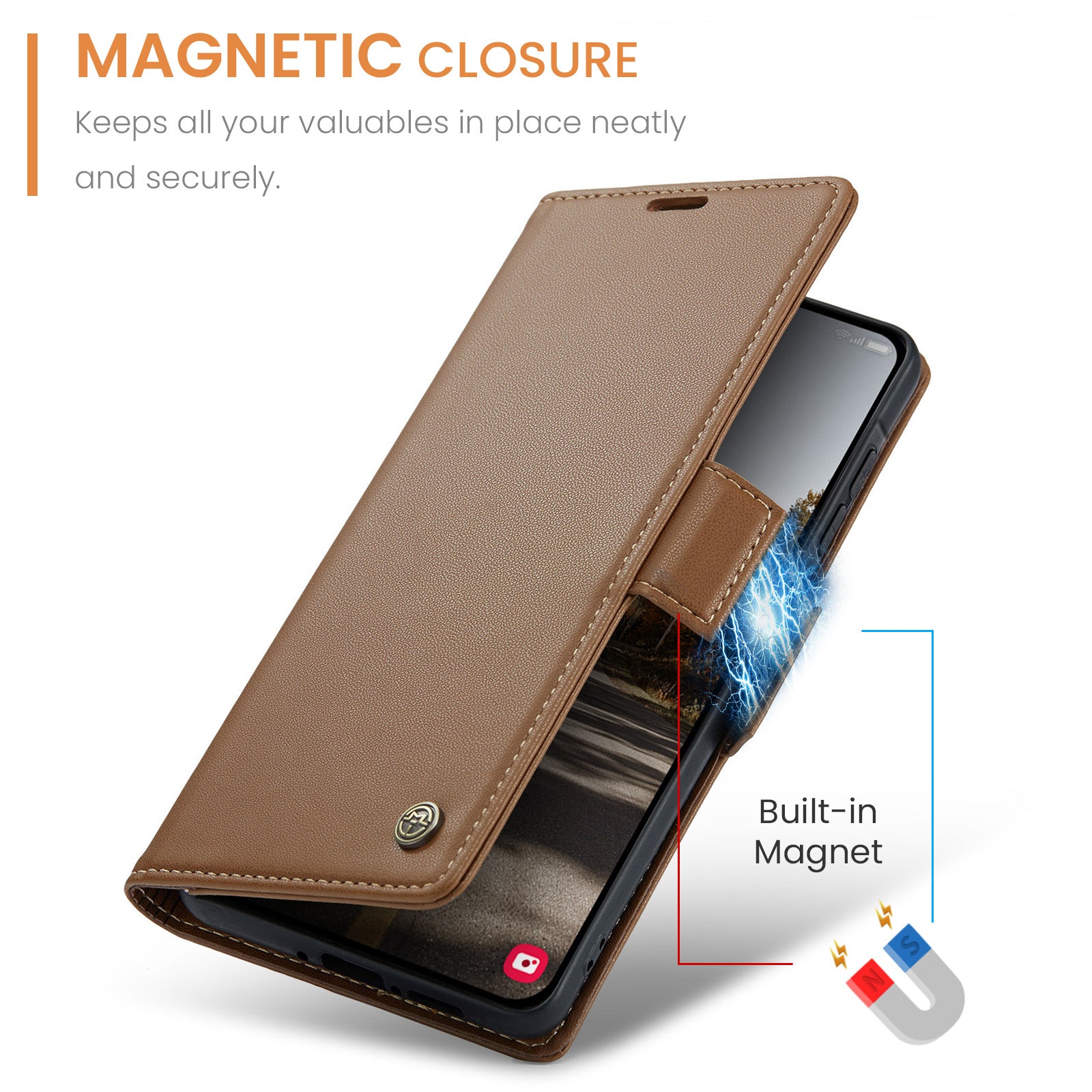 Samsung Galaxy A37 5G CaseMe Retro Wallet Case [Brown]