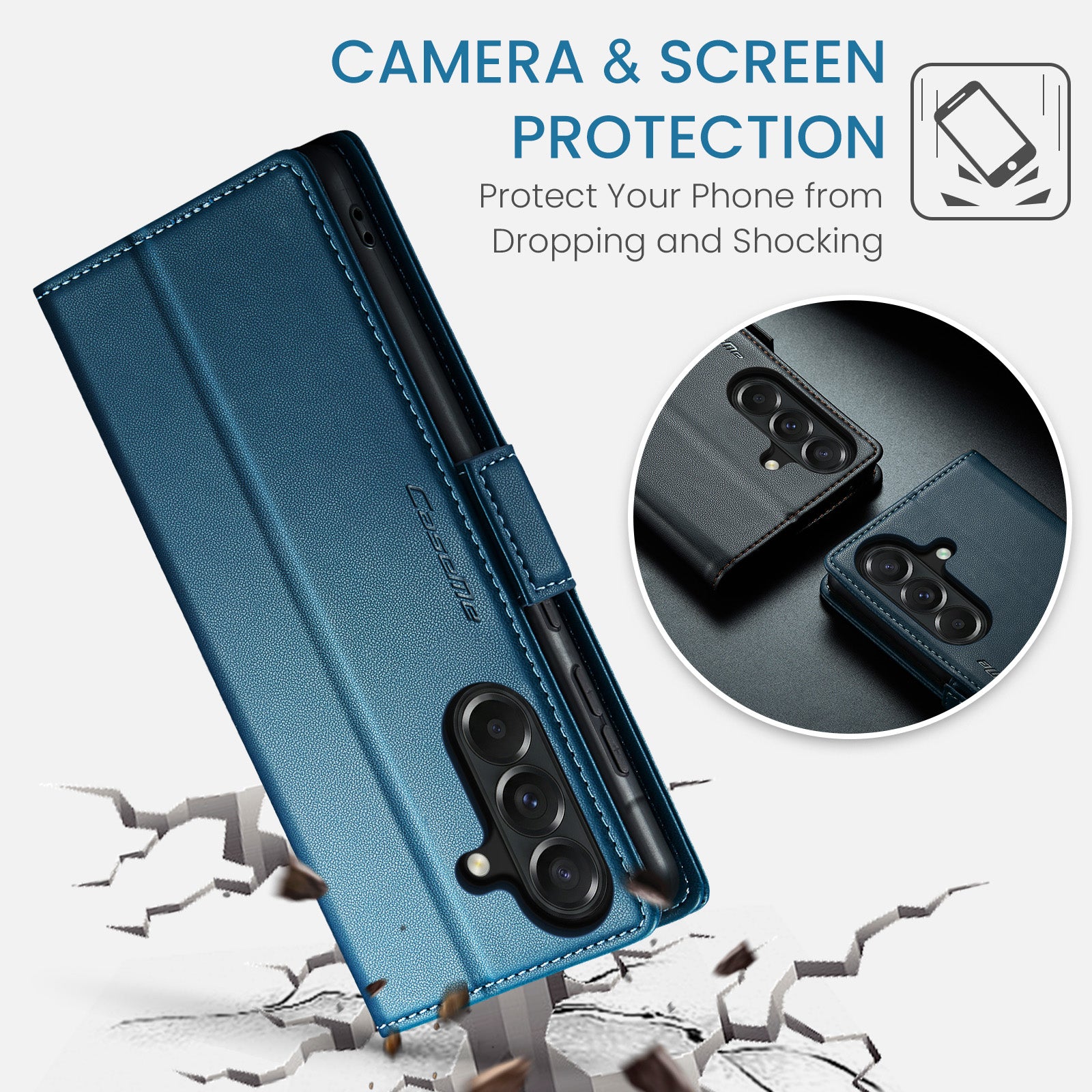 Samsung Galaxy A37 5G CaseMe Retro Wallet Case [Navy]