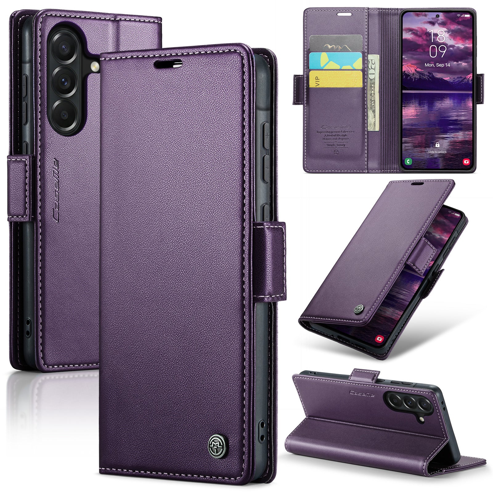 Samsung Galaxy A37 5G CaseMe Retro Wallet Case [Purple]