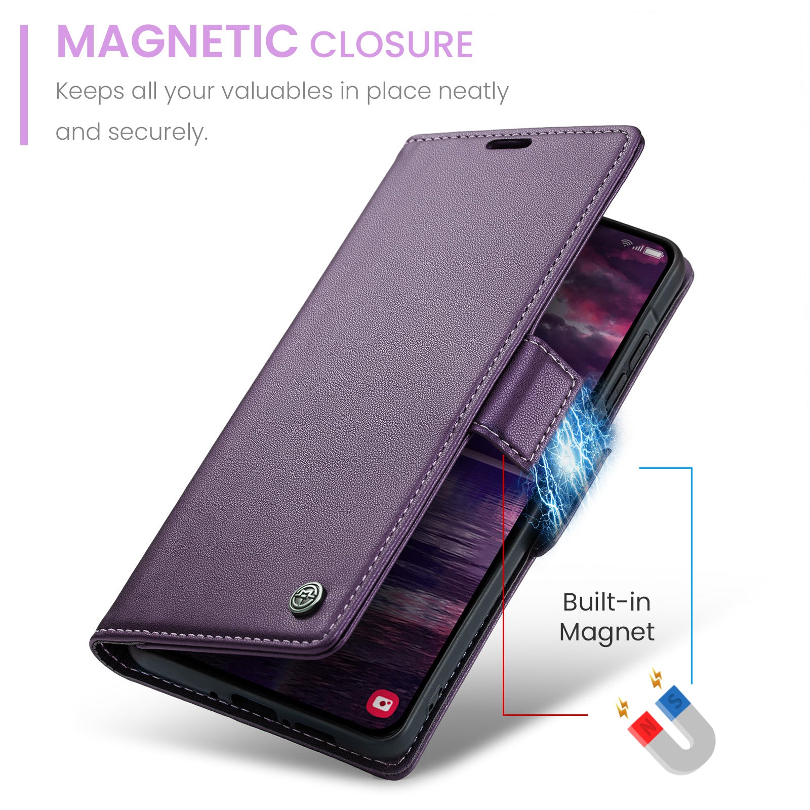 Samsung Galaxy A37 5G CaseMe Retro Wallet Case [Purple]