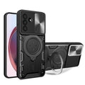 Samsung A37 5G Ring Kickstand Case w/ Camera Cover [Black] - Black