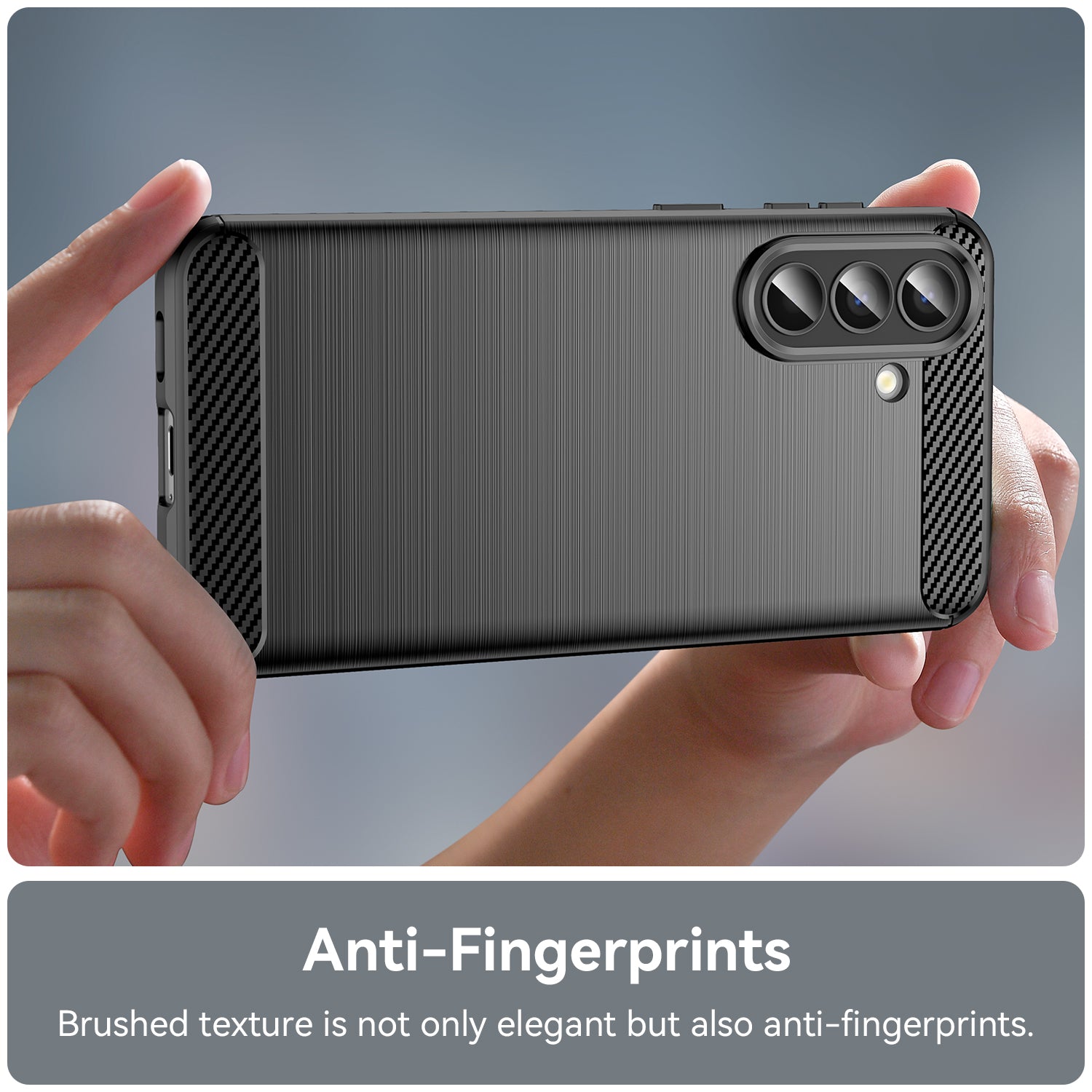 Samsung A57 5G Carbon Fibre TPU Case Slim Shockproof Cover Black