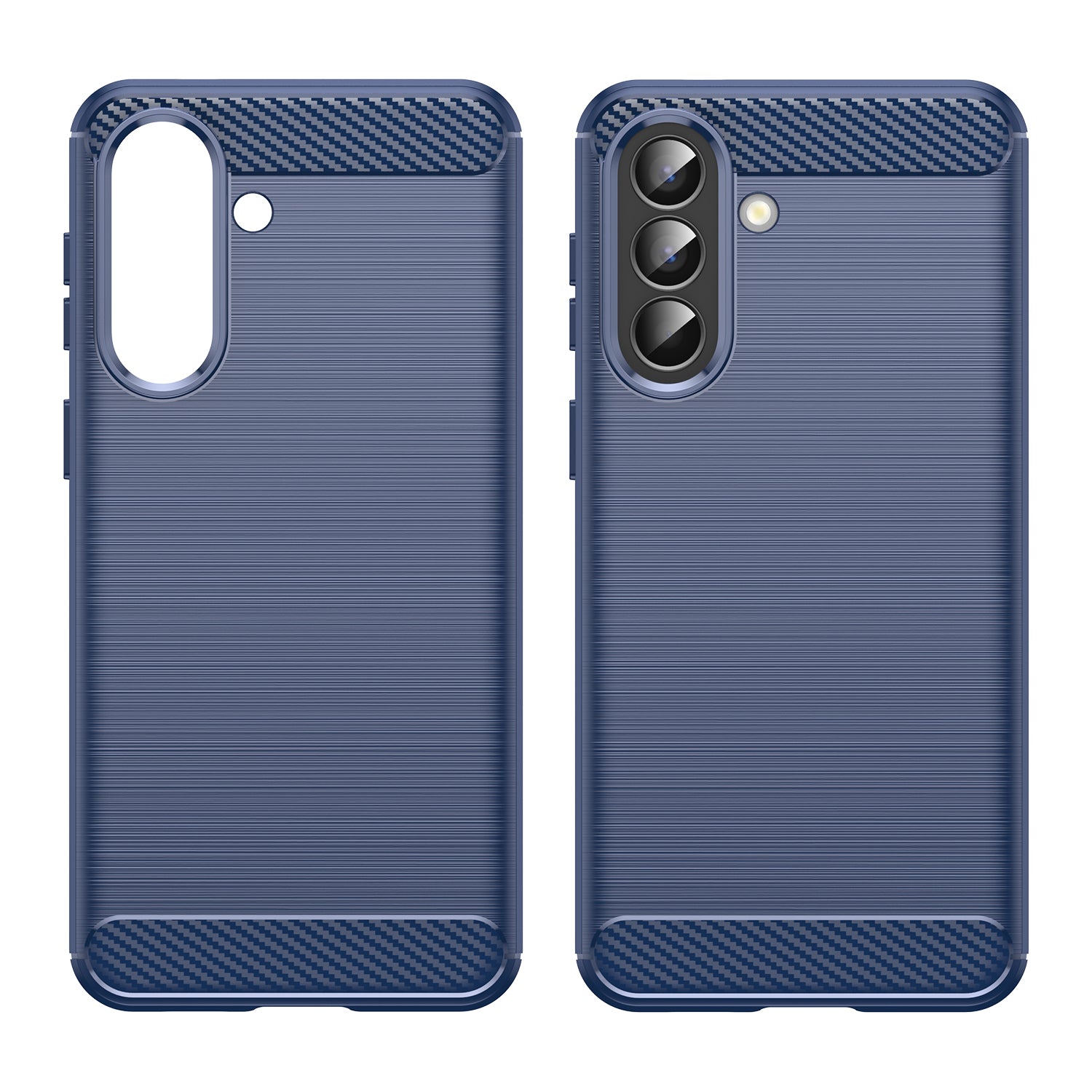 Samsung A57 5G Carbon Fibre TPU Case Slim Shockproof Cover Navy