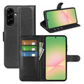 Wallet Case for Samsung Galaxy A57 5G – PU Leather Flip Cover with Card Holder & Stand [Black] - Black