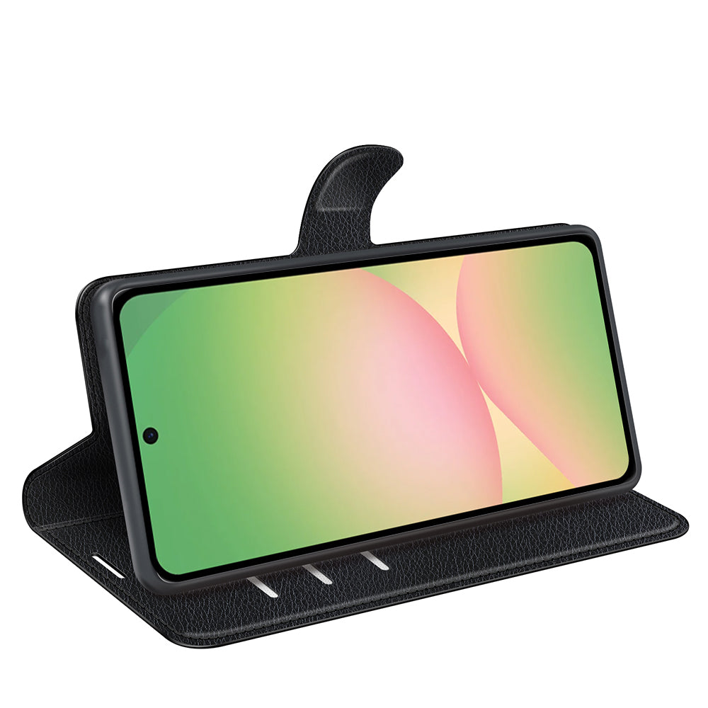 Wallet Case for Samsung Galaxy A57 5G – PU Leather Flip Cover with Card Holder & Stand [Black]