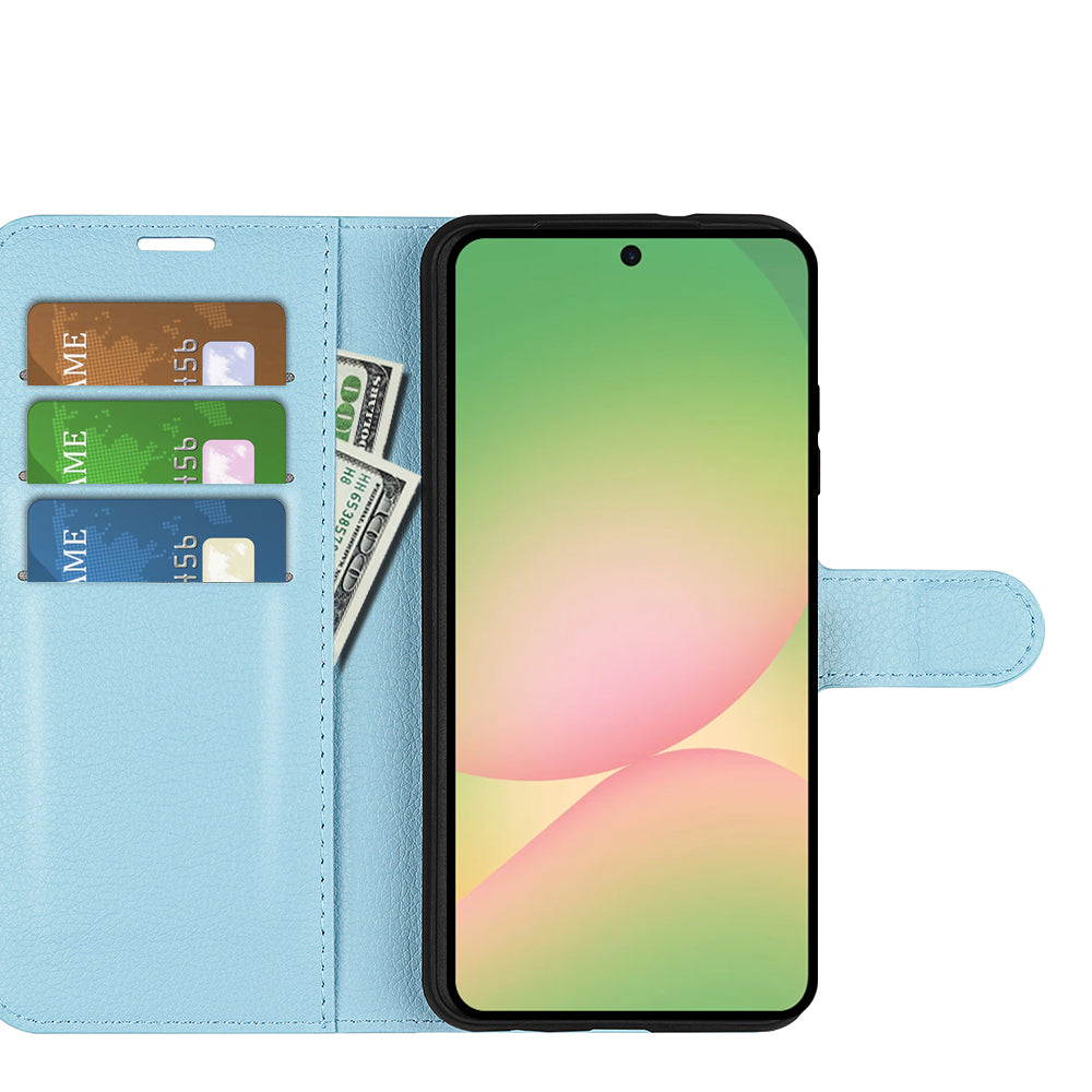Wallet Case for Samsung Galaxy A57 5G – PU Leather Flip Cover with Card Holder & Stand [LightBlue]