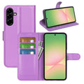 Wallet Case for Samsung Galaxy A57 5G – PU Leather Flip Cover with Card Holder & Stand [Purple] - Purple