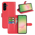 Wallet Case for Samsung Galaxy A57 5G – PU Leather Flip Cover with Card Holder & Stand [Red] - Red