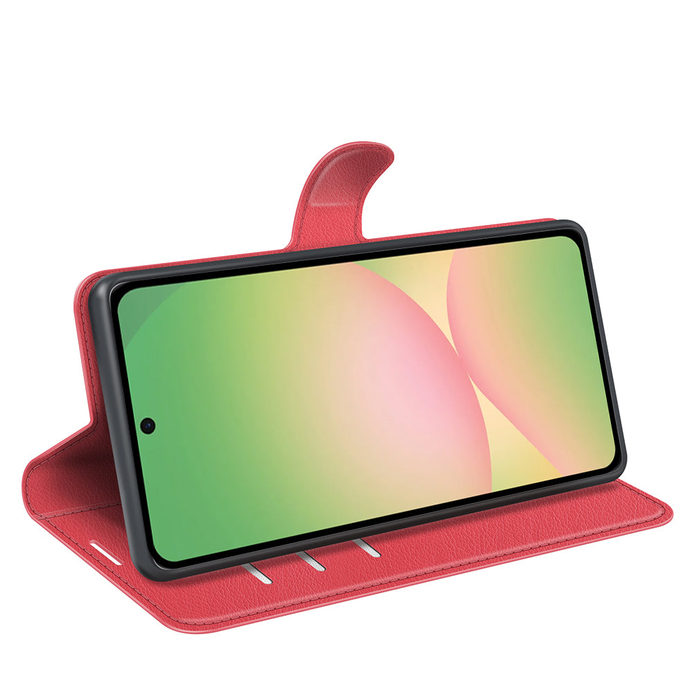 Wallet Case for Samsung Galaxy A57 5G – PU Leather Flip Cover with Card Holder & Stand [Red]