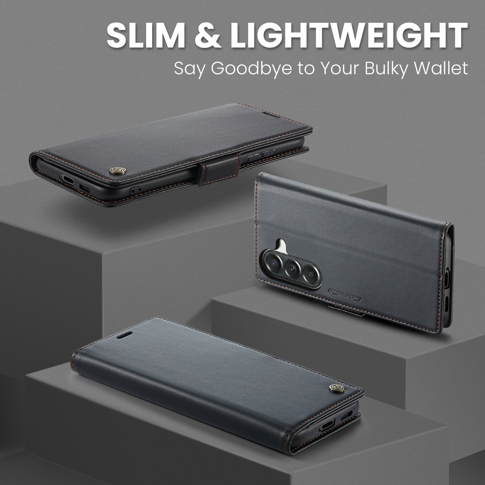 Samsung Galaxy A56 5G CaseMe Retro Wallet Case [Black]