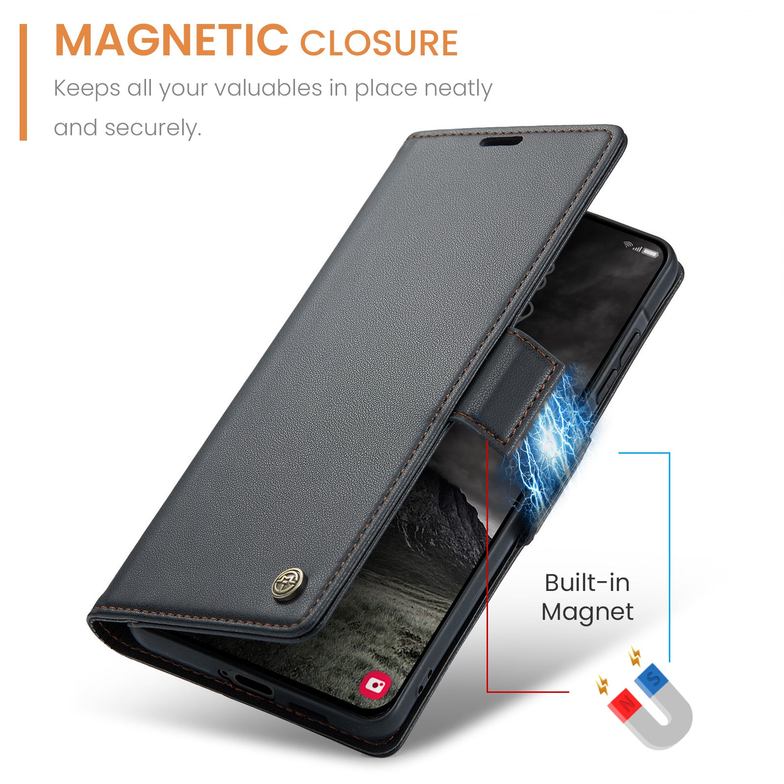 Samsung Galaxy A56 5G CaseMe Retro Wallet Case [Black]