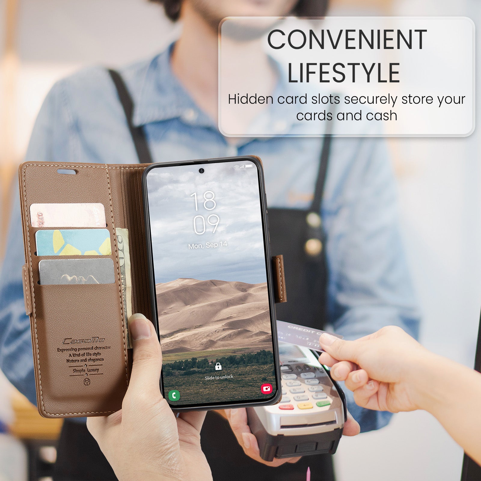Samsung Galaxy A56 5G CaseMe Retro Wallet Case [Brown]