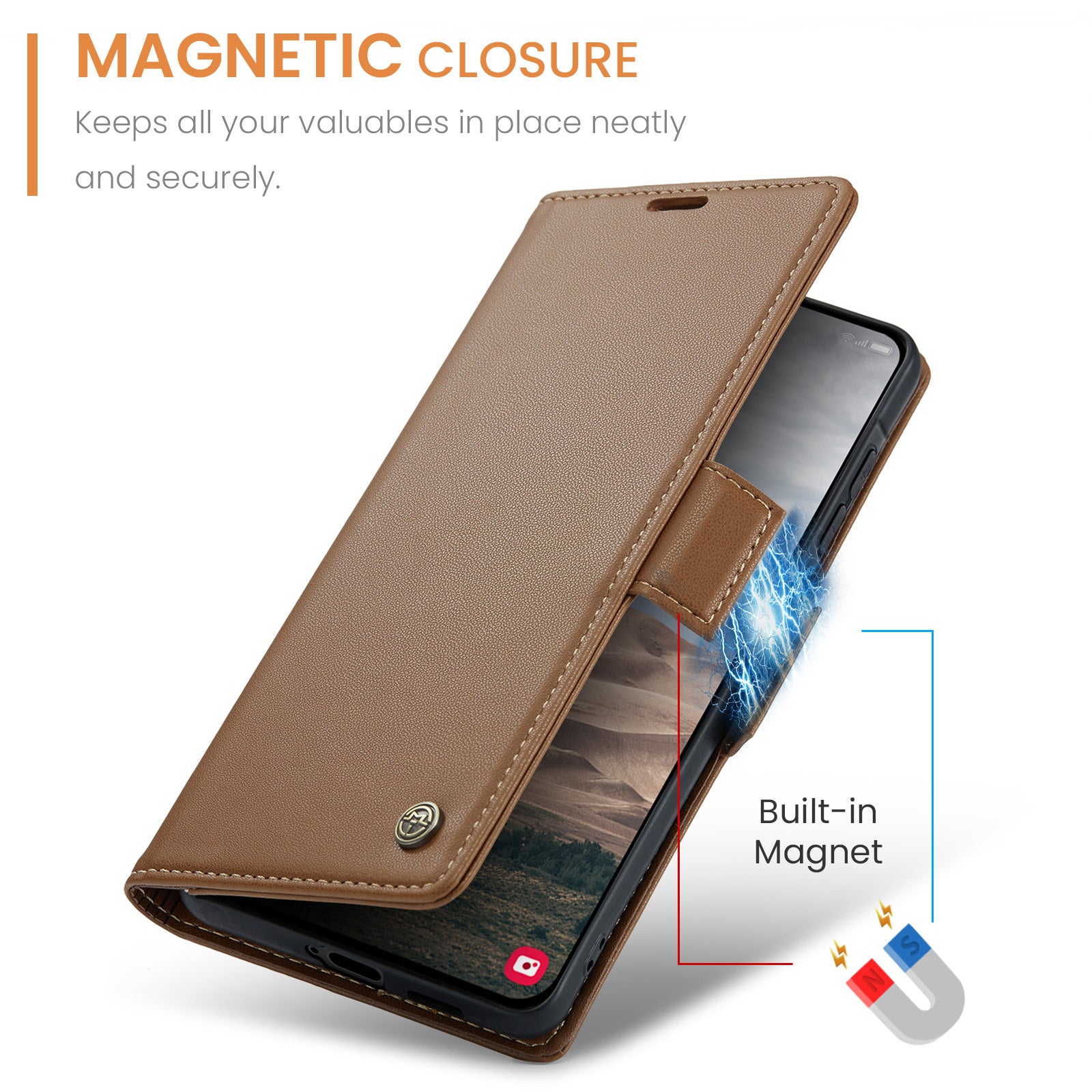 Samsung Galaxy A56 5G CaseMe Retro Wallet Case [Brown]