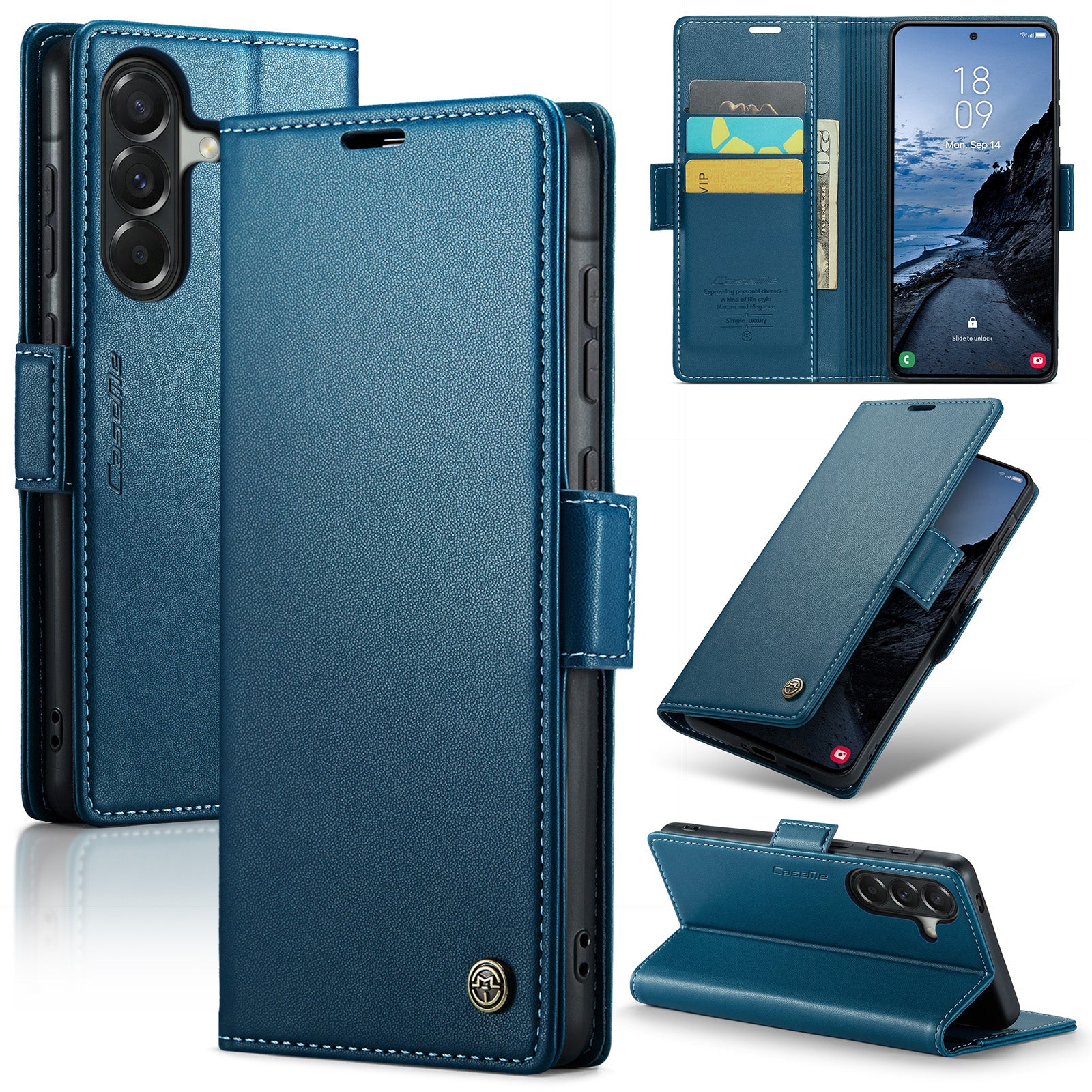 Samsung Galaxy A56 5G CaseMe Retro Wallet Case [Navy]