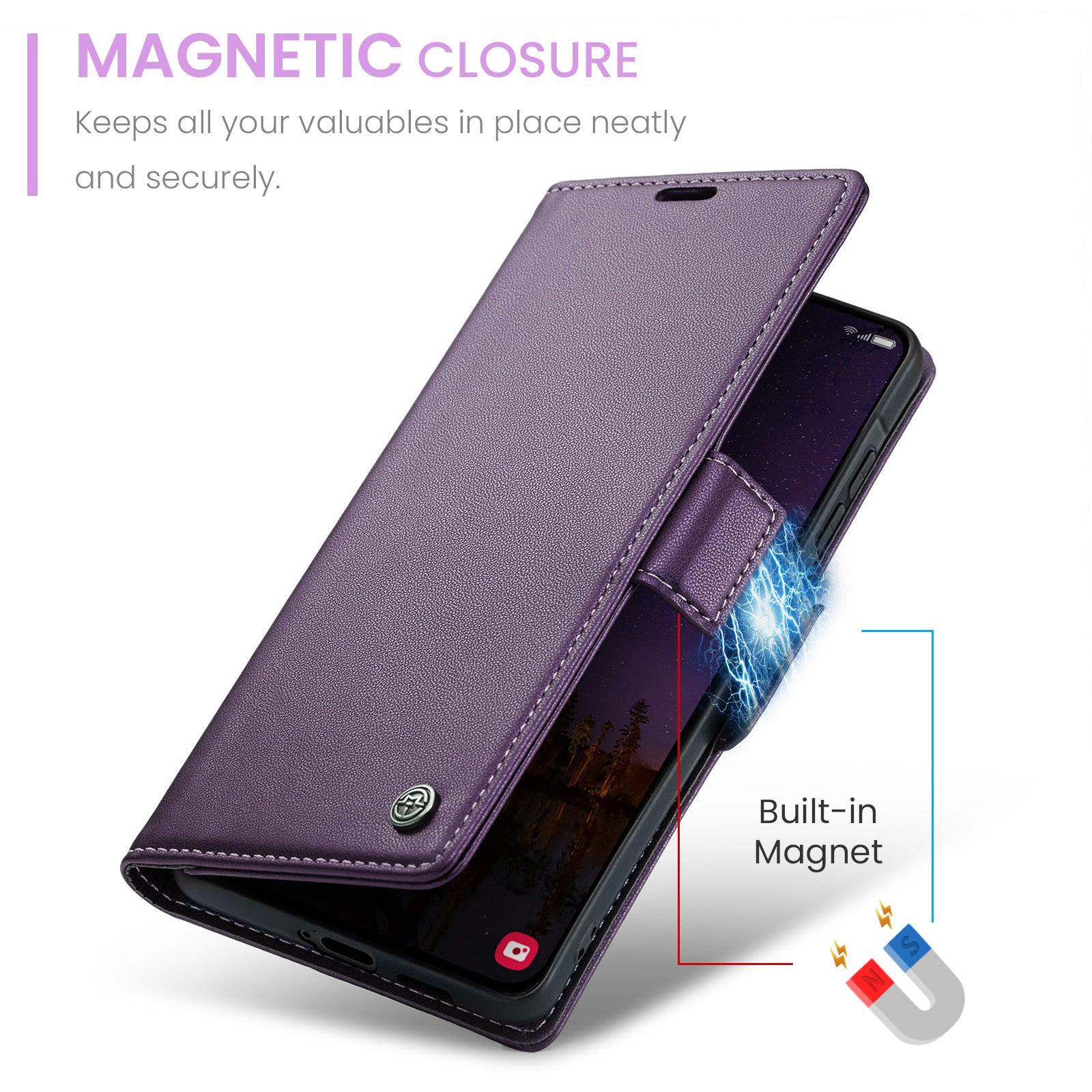 Samsung Galaxy A56 5G CaseMe Retro Wallet Case [Purple]