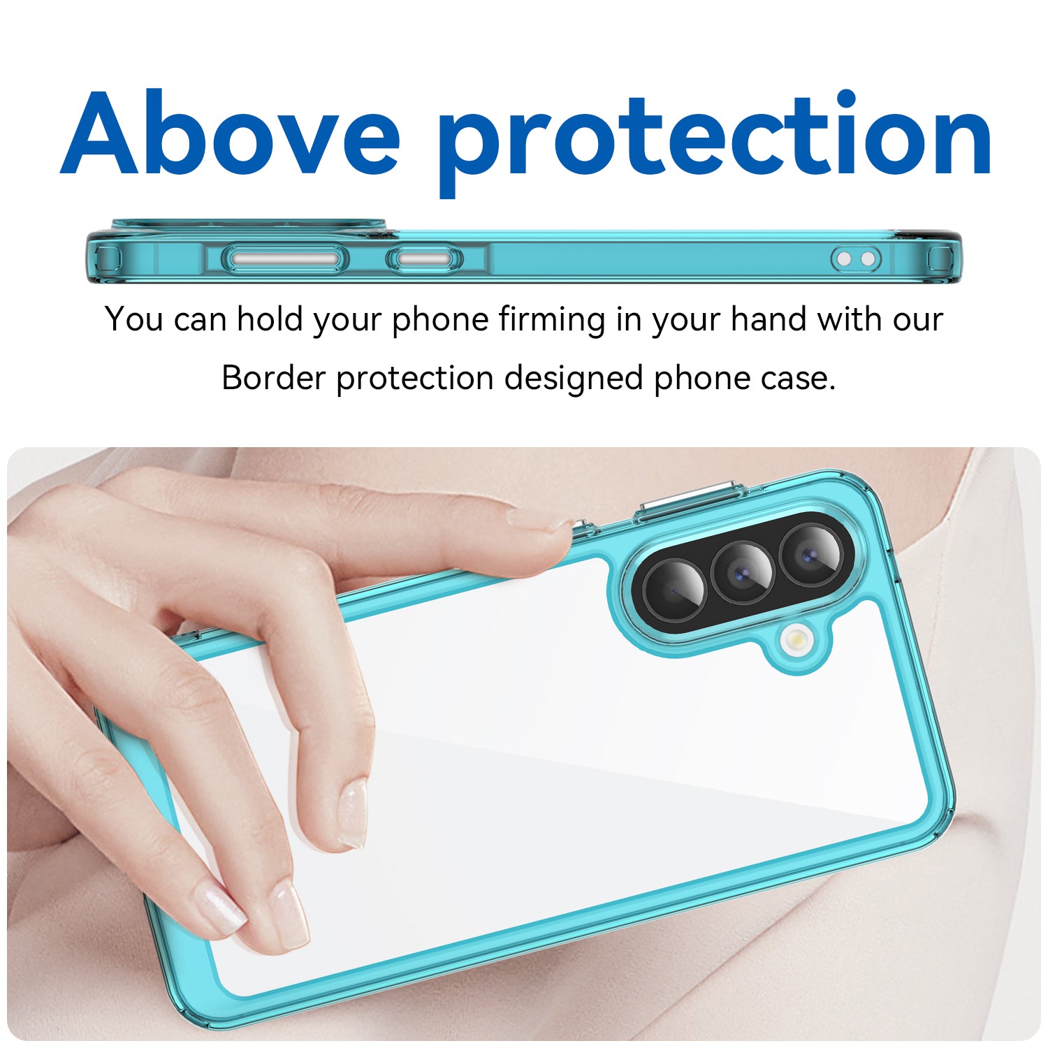 Samsung Galaxy A57 5G Soft TPU Bumper Shockproof Cover Case [Clear Blue]