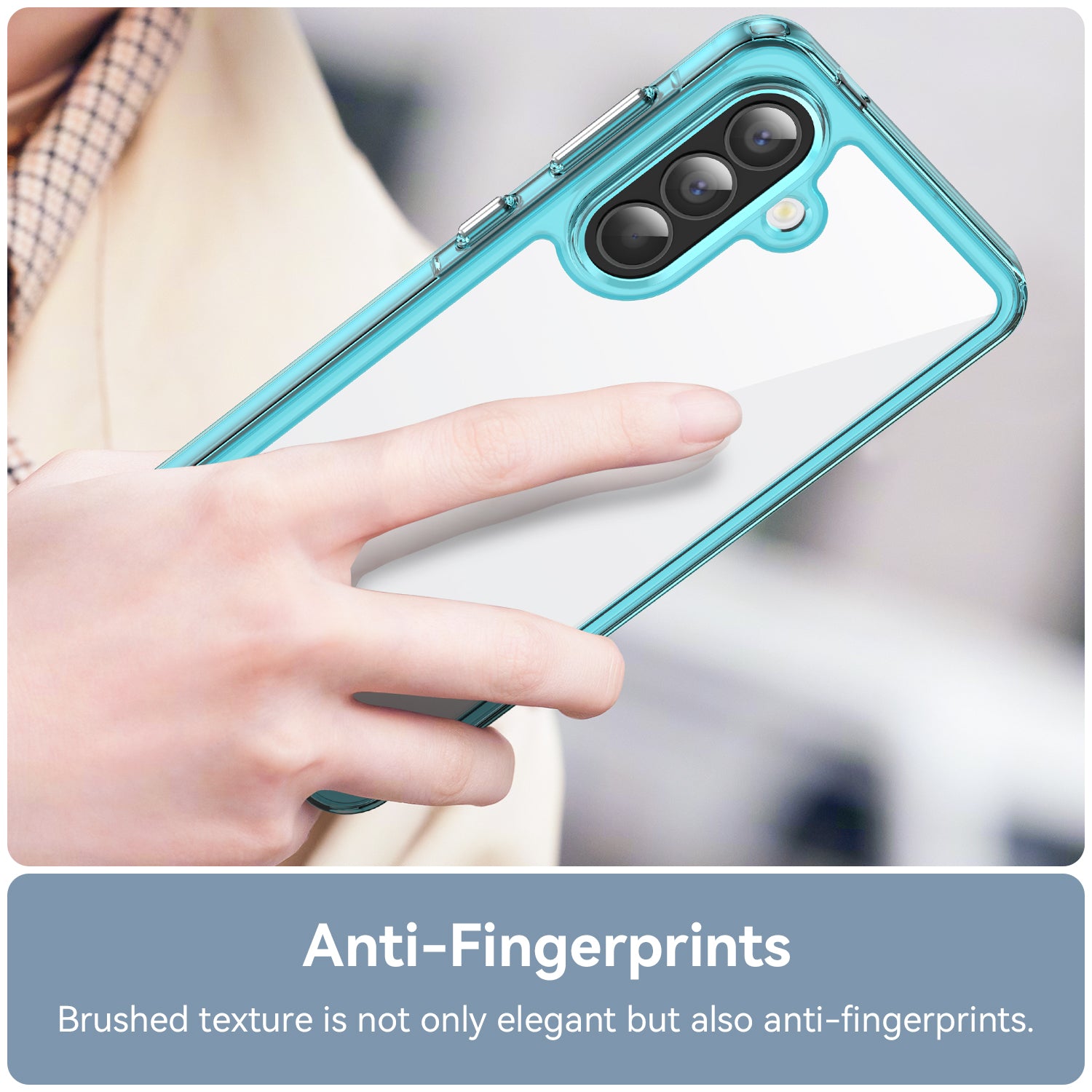 Samsung Galaxy A57 5G Soft TPU Bumper Shockproof Cover Case [Clear Blue]