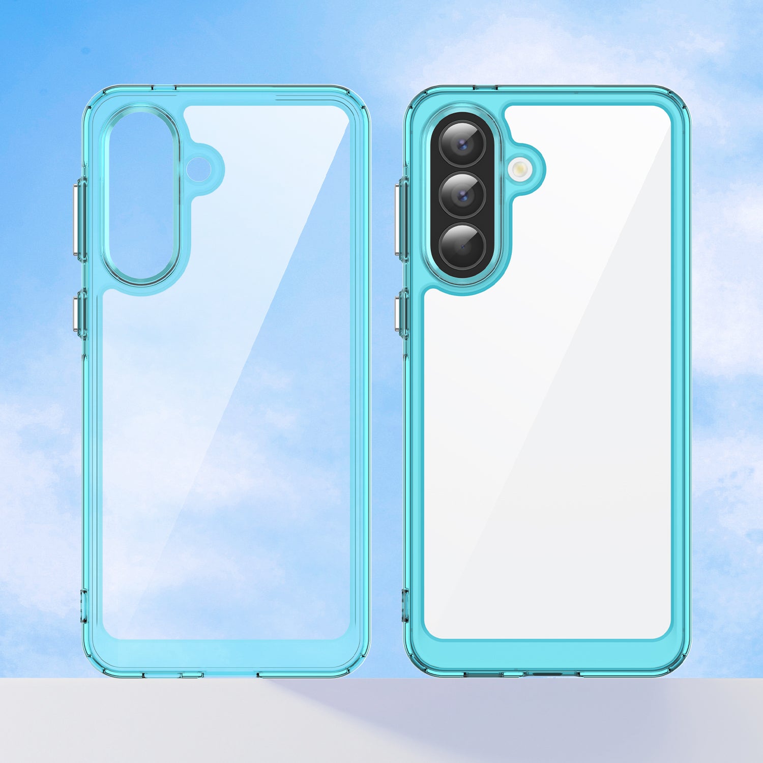 Samsung Galaxy A57 5G Soft TPU Bumper Shockproof Cover Case [Clear Blue]