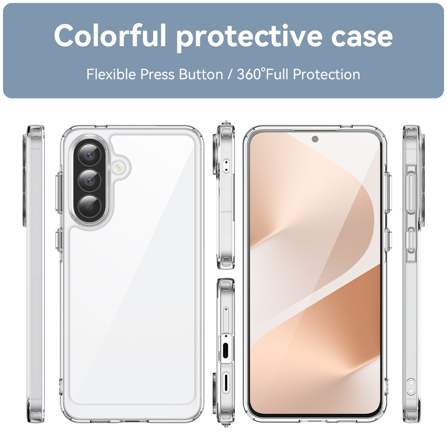 Samsung Galaxy A57 5G Soft TPU Bumper Shockproof Cover Case [Clear]
