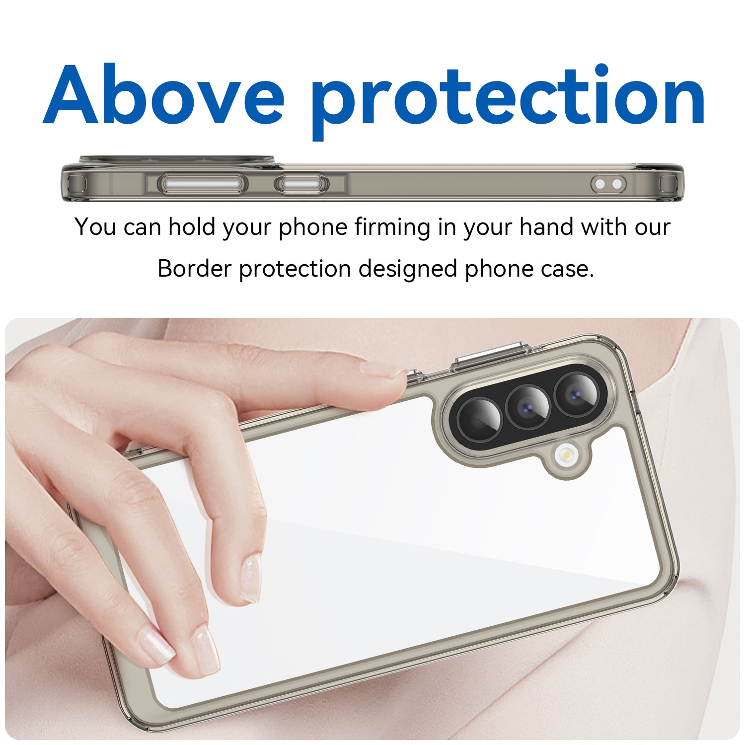 Samsung Galaxy A57 5G Soft TPU Bumper Shockproof Cover Case [Clear Grey]