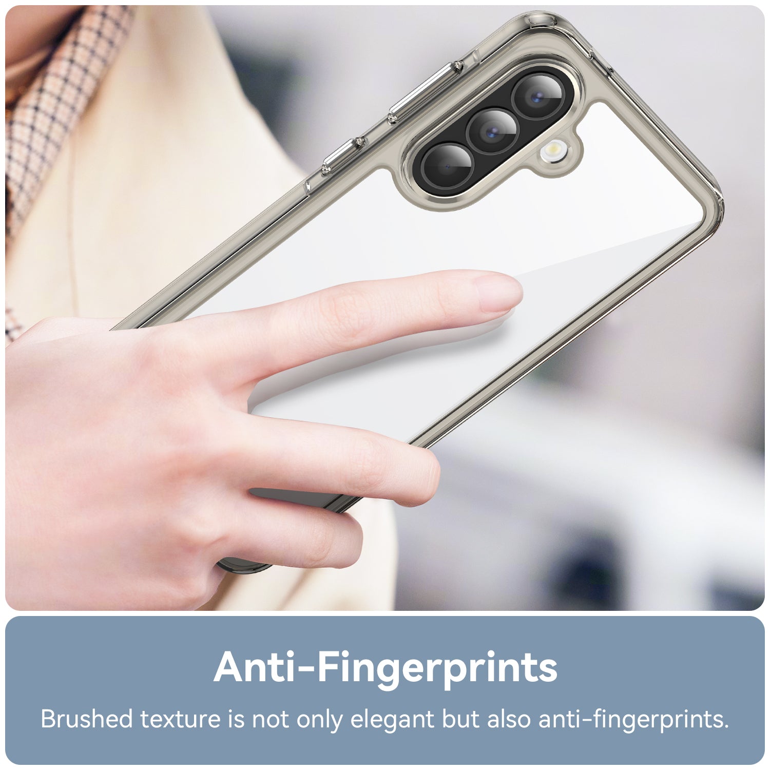Samsung Galaxy A57 5G Soft TPU Bumper Shockproof Cover Case [Clear Grey]