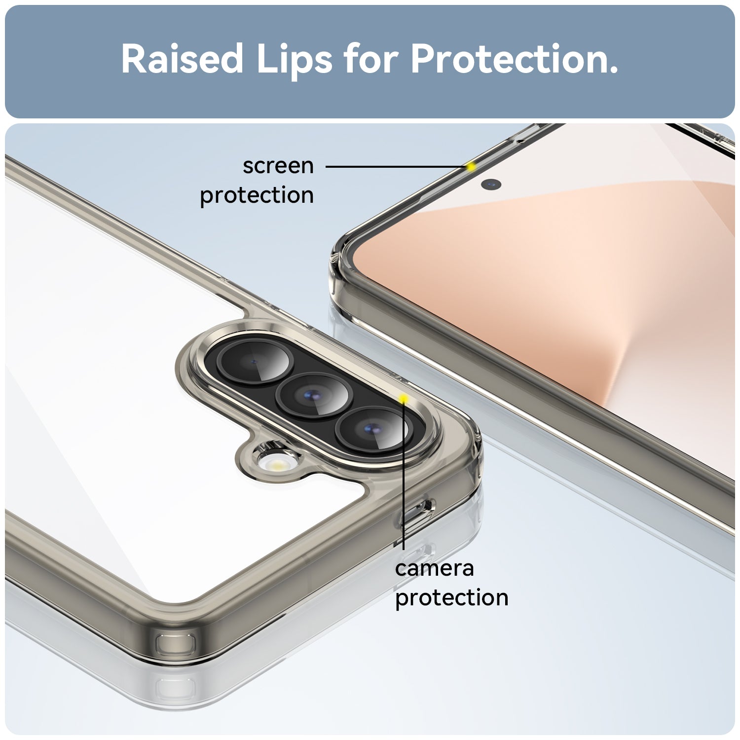 Samsung Galaxy A57 5G Soft TPU Bumper Shockproof Cover Case [Clear Grey]