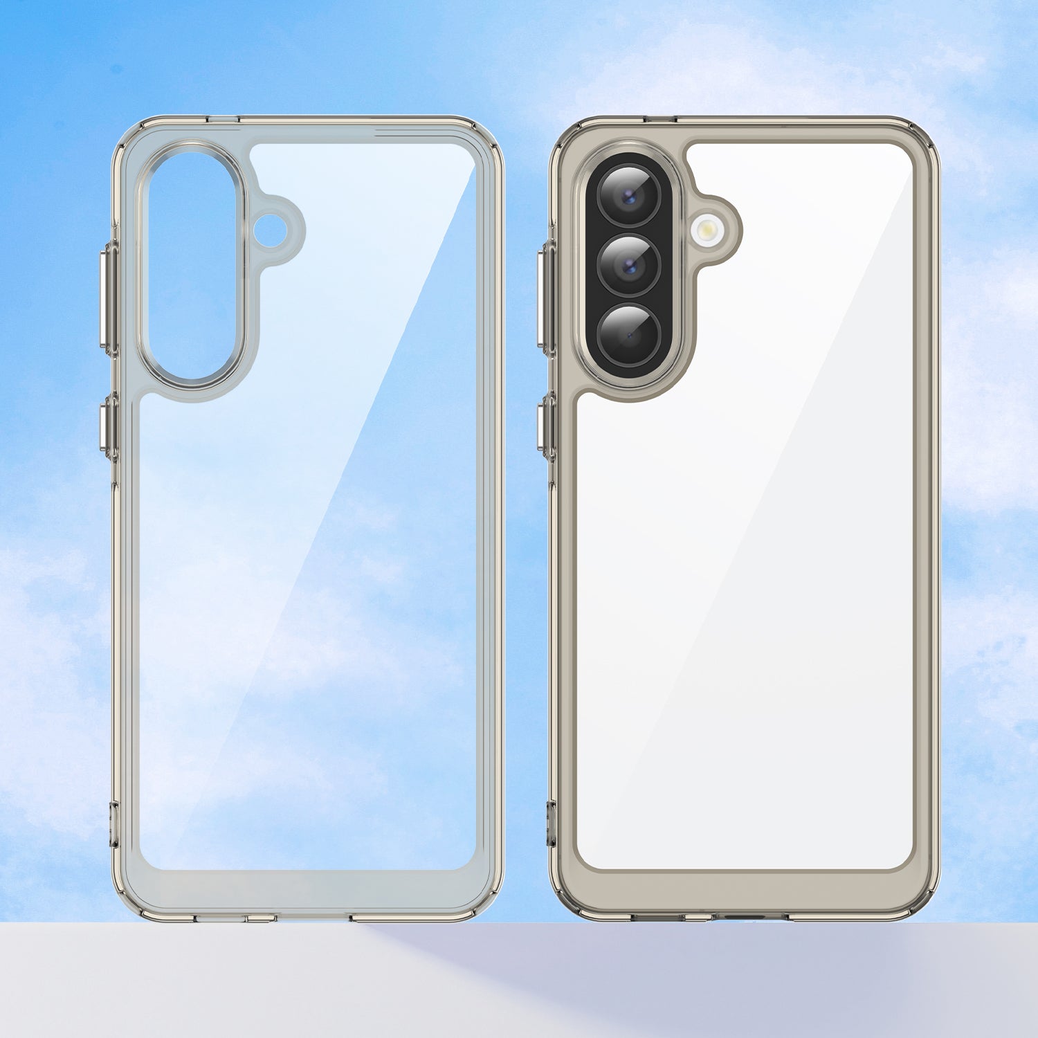 Samsung Galaxy A57 5G Soft TPU Bumper Shockproof Cover Case [Clear Grey]