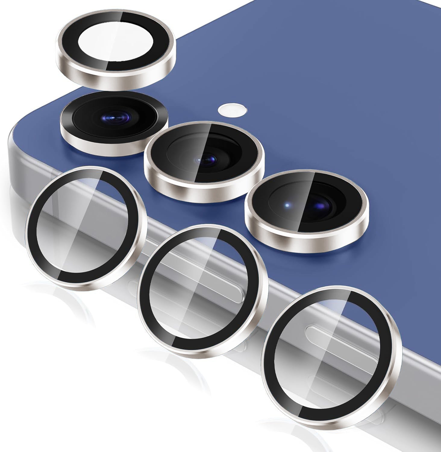 Samsung S25 Eagle Eye AR+AF Camera Lens Protector with Removal Tool [Titanium Grey]