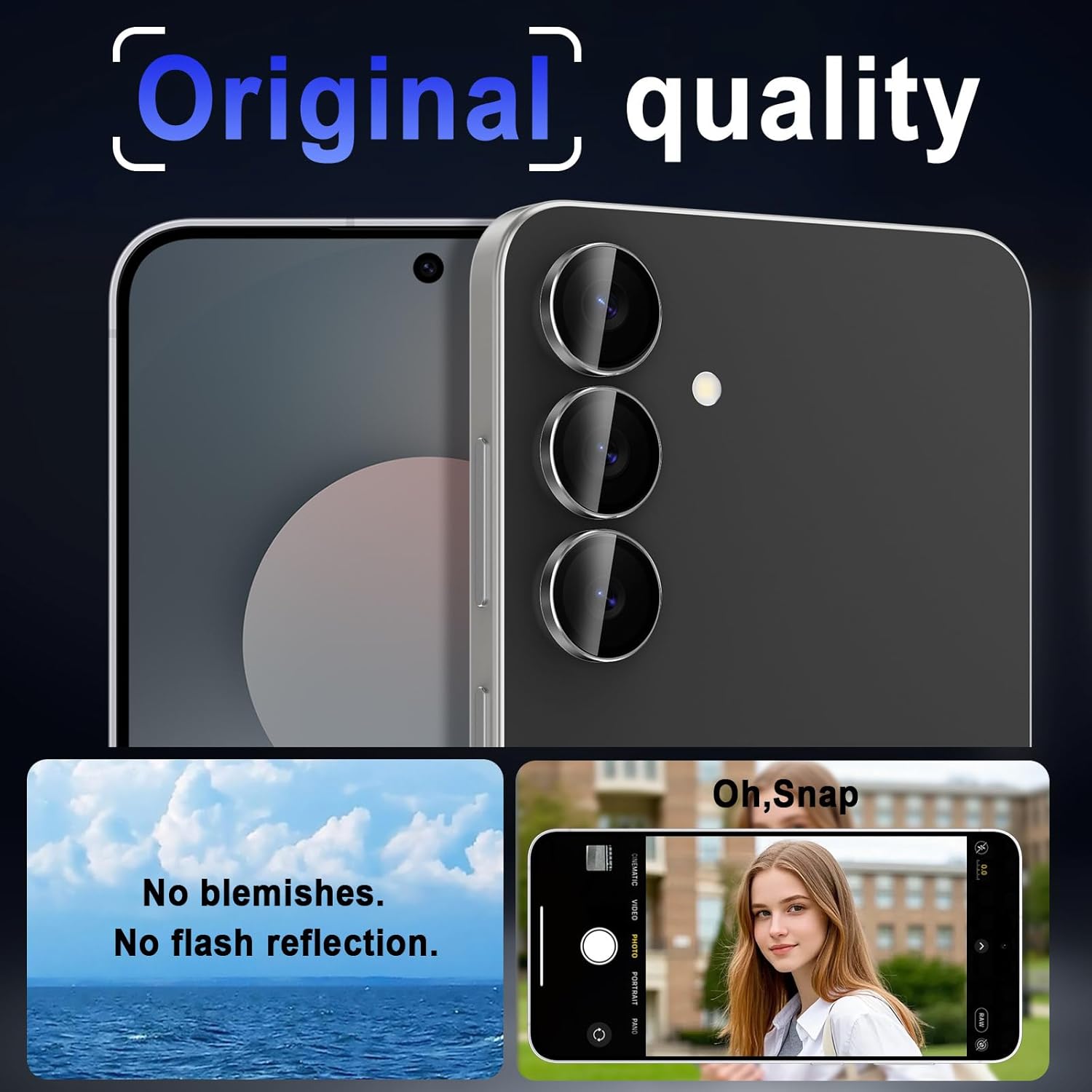 Samsung S25 FE Eagle Eye AR+AF Camera Lens Protector with Removal Tool [Gold]