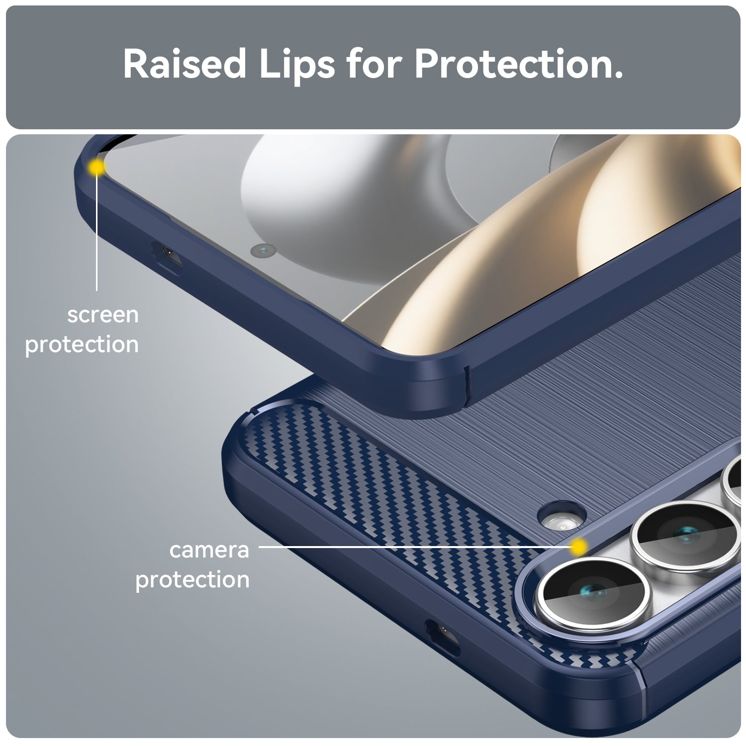 Samsung Galaxy S25FE Carbon Fibre Brushed Case [Navy]