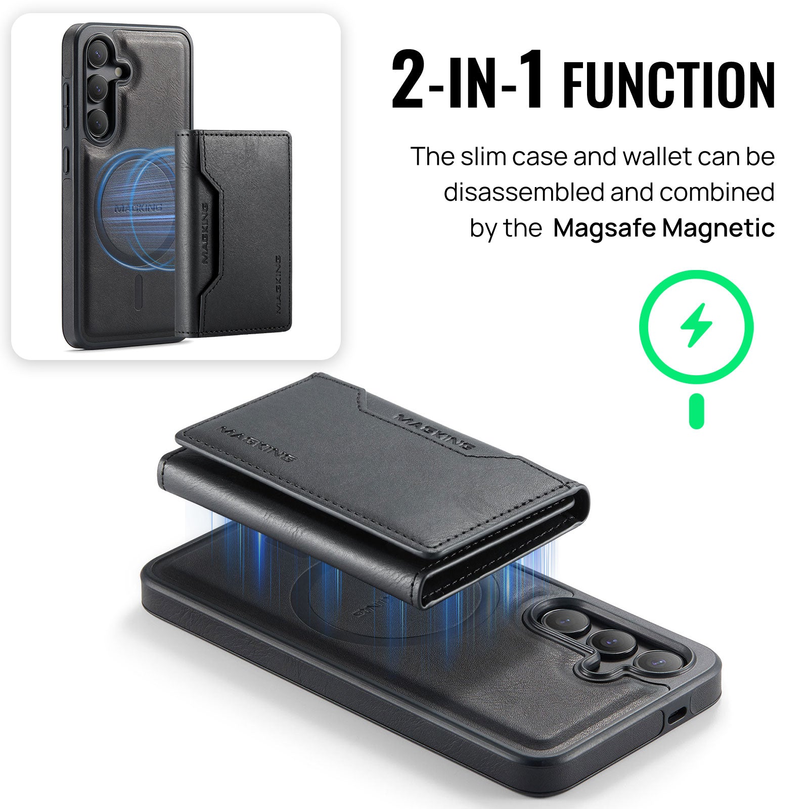 Samsung Galaxy S25FE DG.Ming MagSafe Wallet Case [Black]