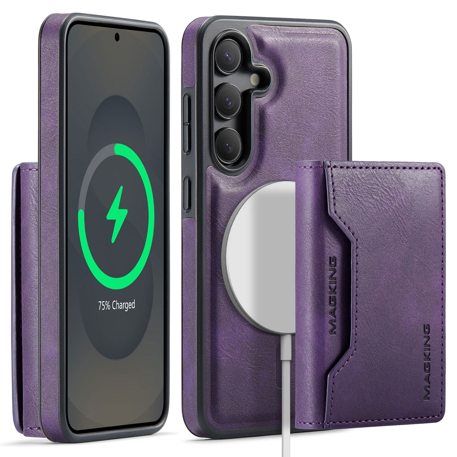 Samsung Galaxy S25FE DG.Ming MagSafe Wallet Case [Purple]