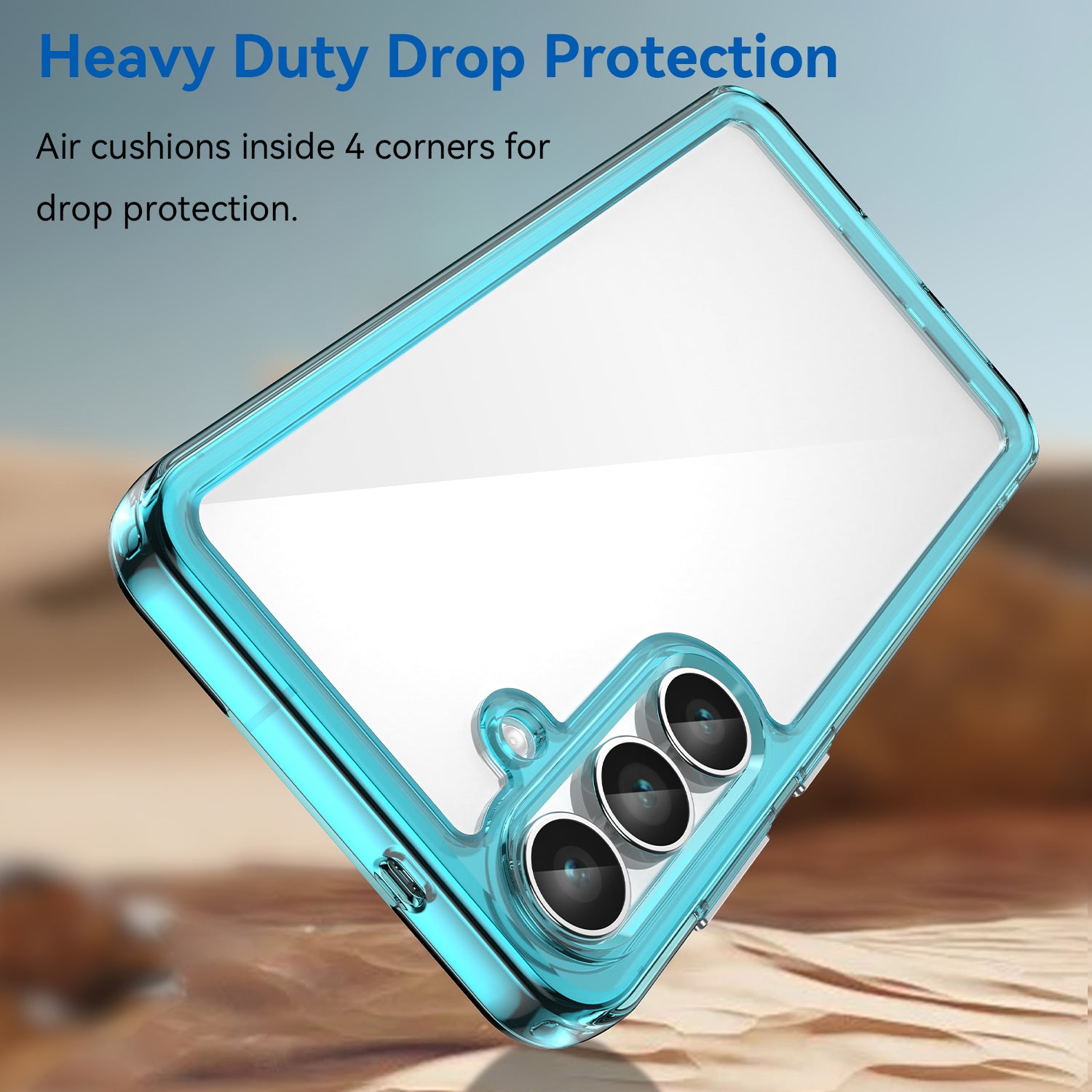 Samsung Galaxy S25FE Soft TPU Bumper Case [Clear Blue]