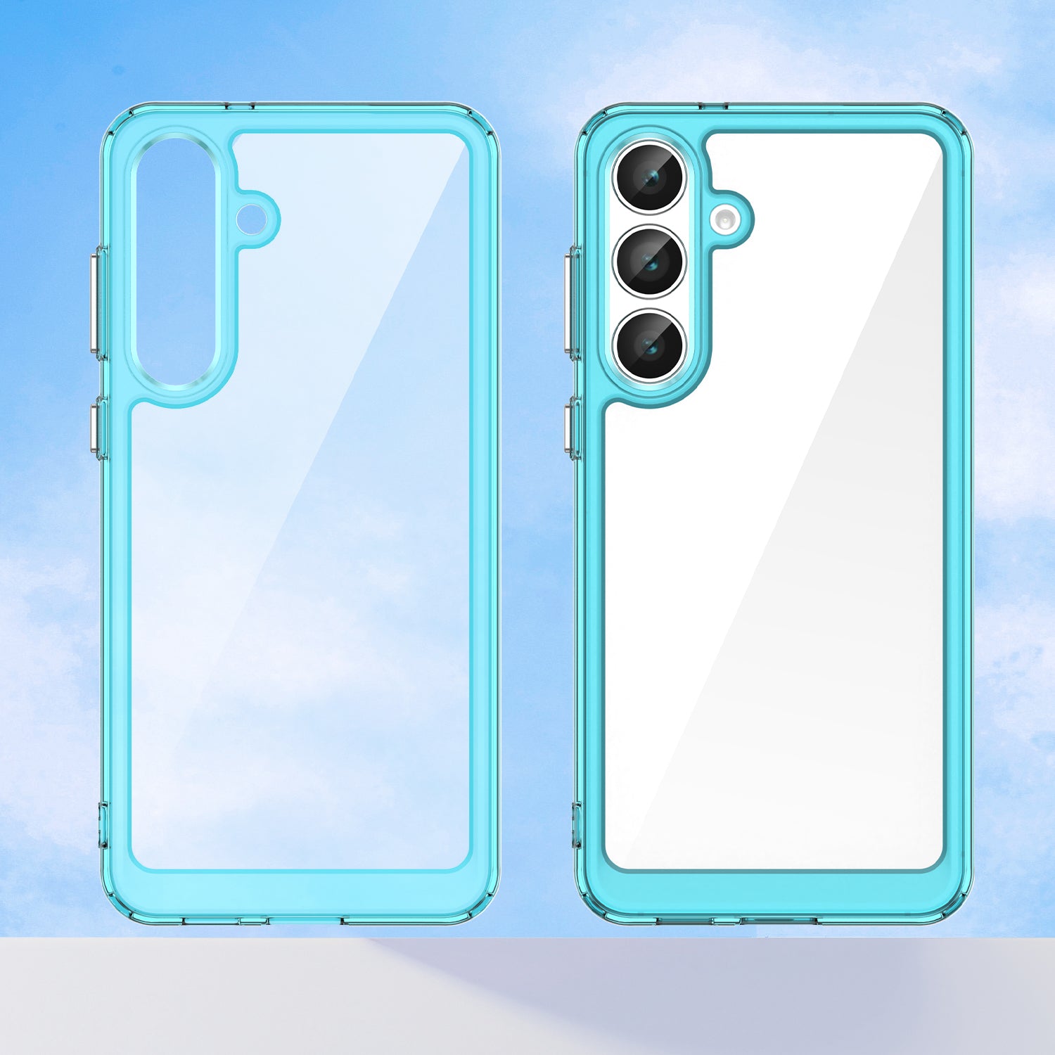 Samsung Galaxy S25FE Soft TPU Bumper Case [Clear Blue]